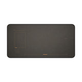 Executive Workfield 32 x 16 office desk mat with dark charcoal surface and bronze workspace details