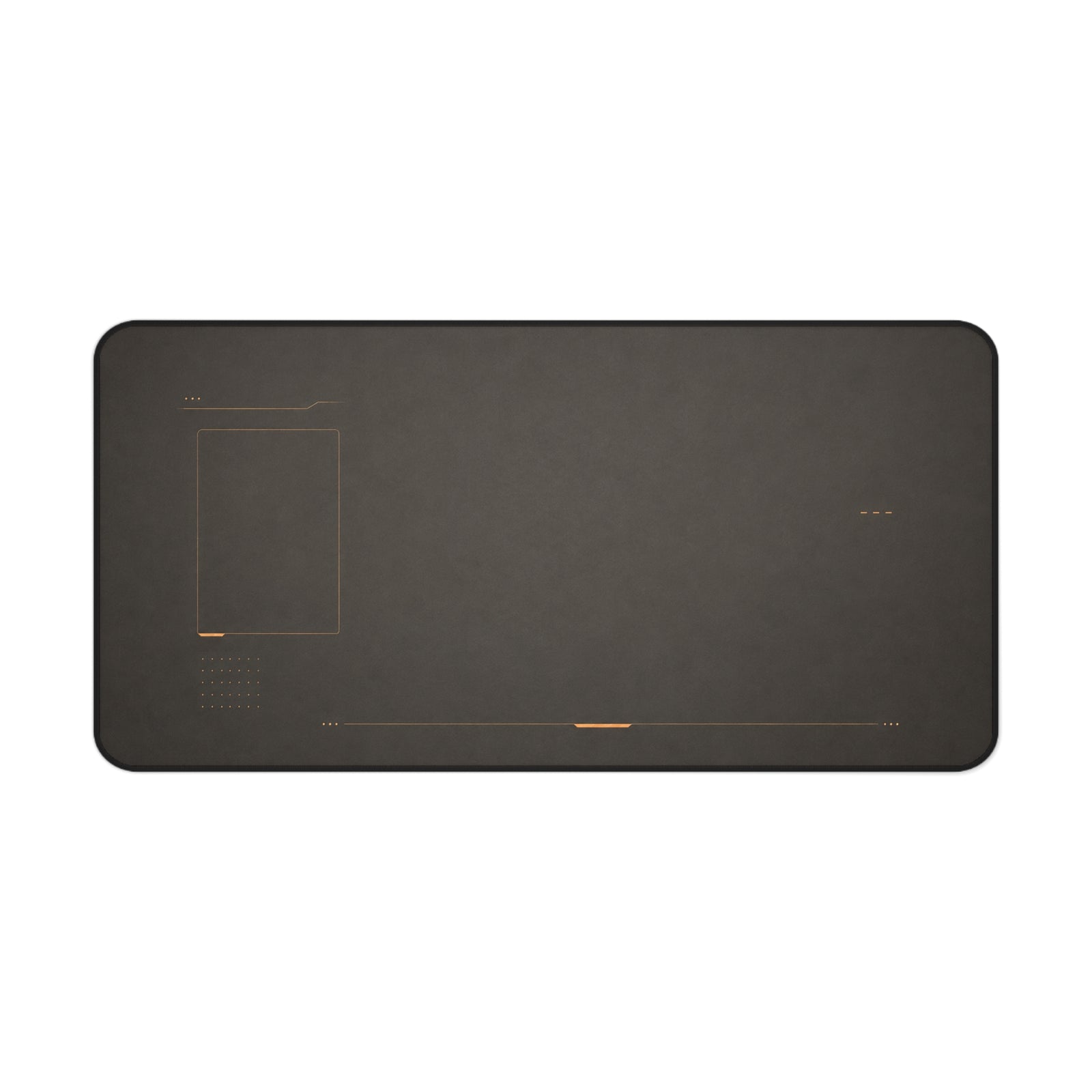 Executive Workfield 32 x 16 office desk mat with dark charcoal surface and bronze workspace details