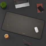 Executive Workfield 32 x 16 desk mat with keyboard and mouse on an office workstation