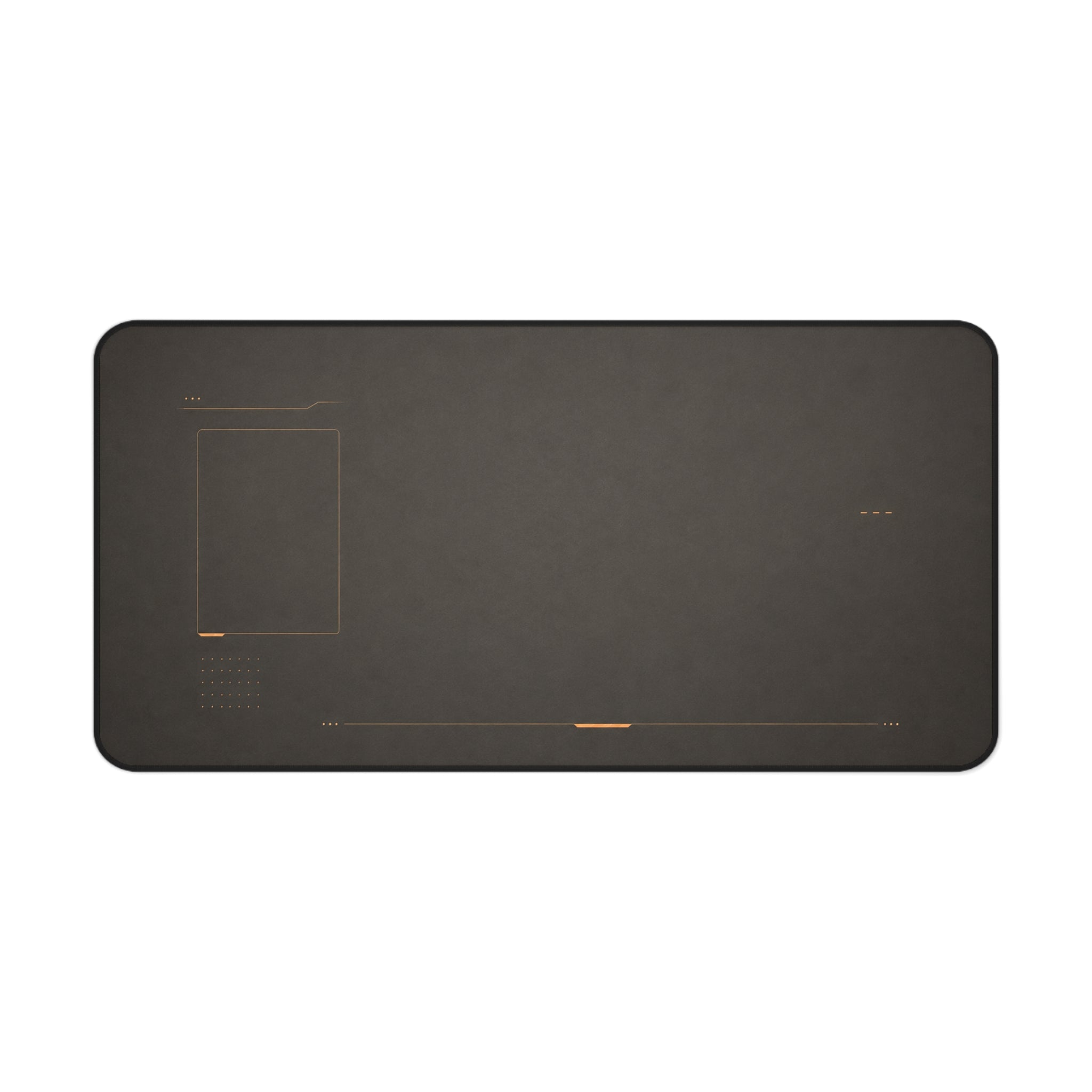 Executive Workfield 32 x 16 office desk mat with dark charcoal surface and bronze workspace details