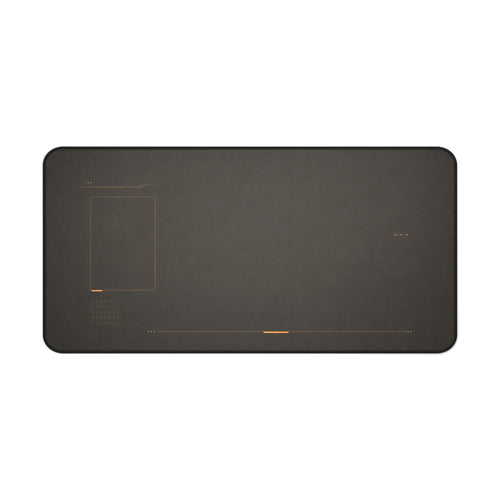 Executive Workfield 32 x 16 office desk mat with dark charcoal surface and bronze workspace details