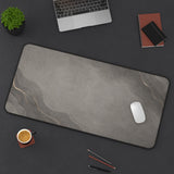 Graphite Contour desk mat on a clean professional office workstation