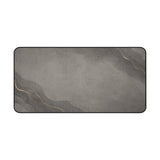 Graphite Contour office desk mat with abstract graphite contour lines