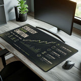 Strategy Over Emotion 32x16 trader desk pad setup